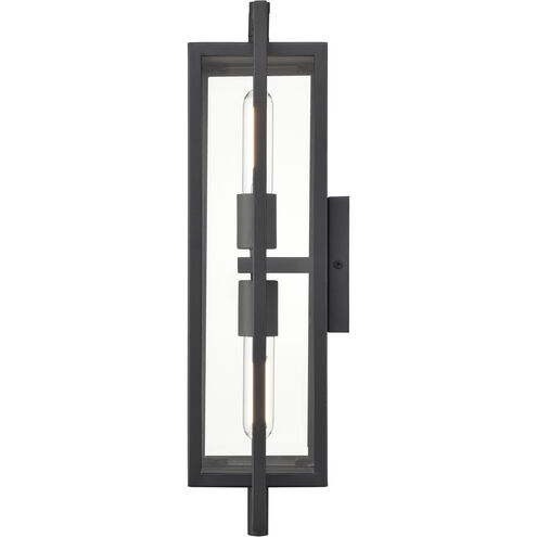 Rankin 2 Light 19.7 inch Textured Black Outdoor Wall Sconce
